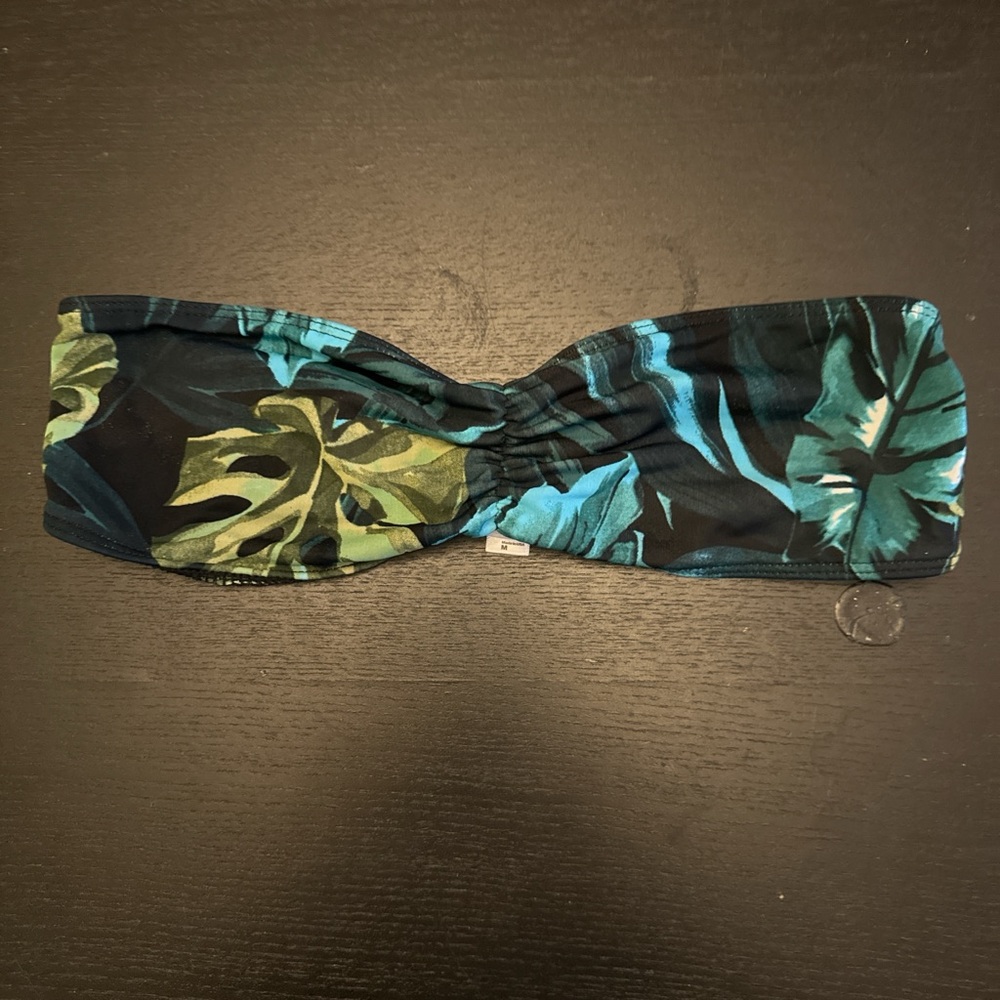 American Apparel swim bandeau jungle top.